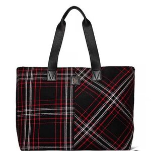 NWT Victoria’s Secret Plaid Tote Bag